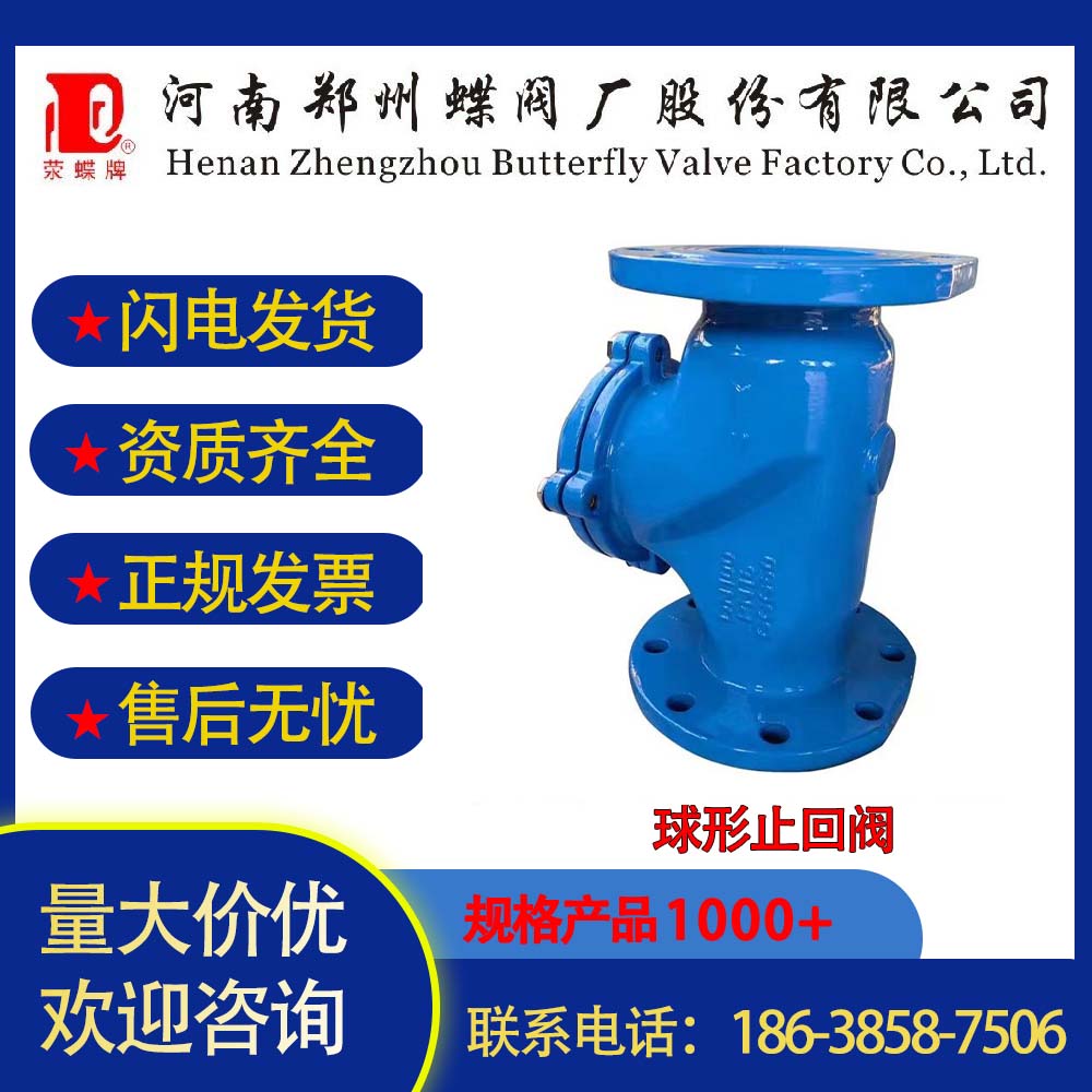 鄭州蝶閥廠 球形止回閥 DN200-3000